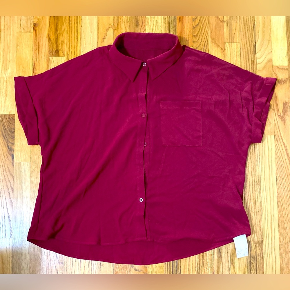 Emery Rose Red Blouse Size 3X NWOT